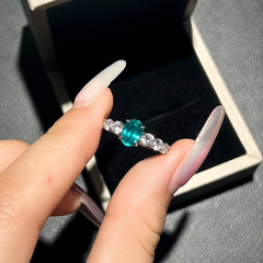 Ocean Blue Lab-Grown Paraiba-Style Ring