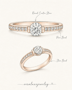 Rose Gold Moissanite Promise Ring