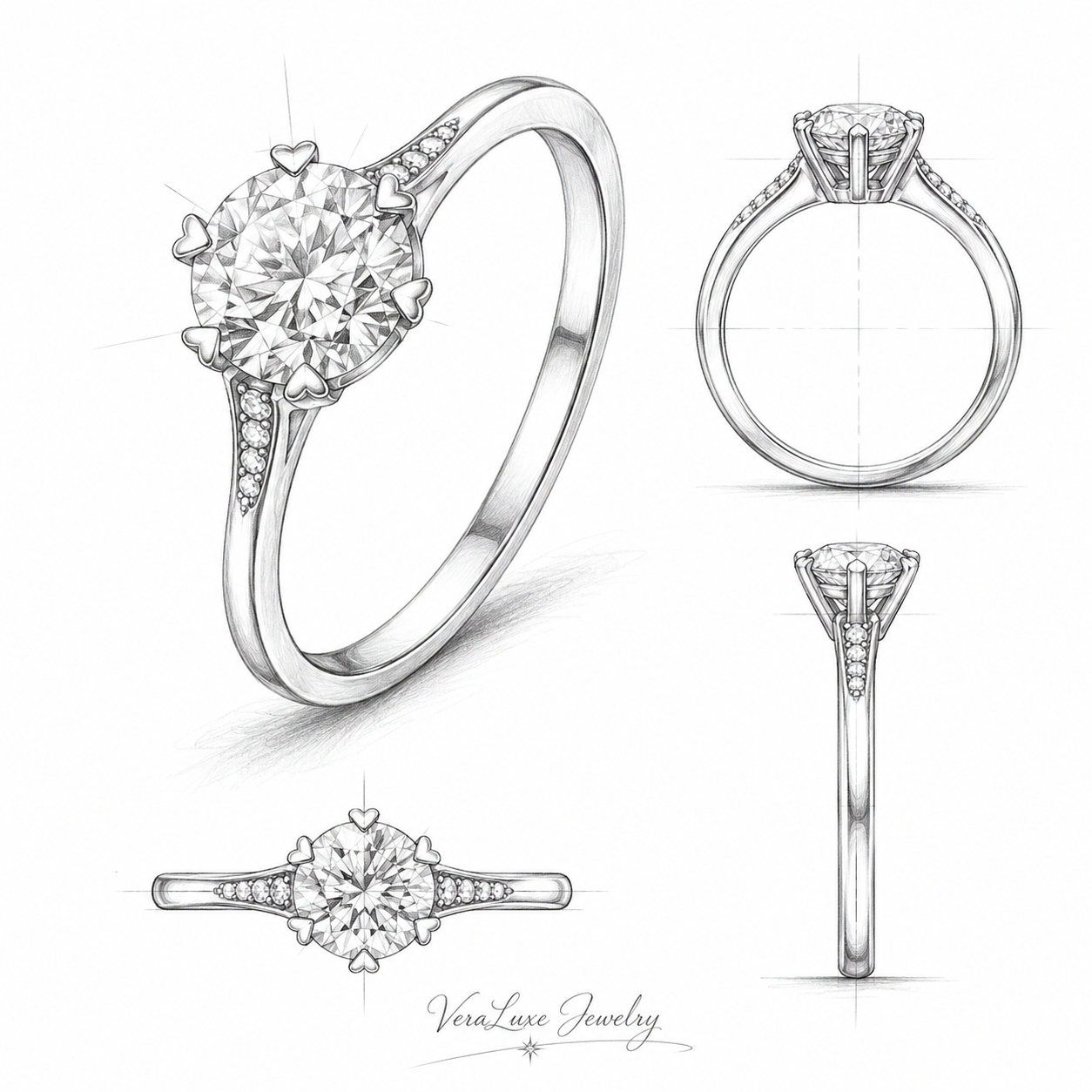 1 CT Moissanite Promise Ring