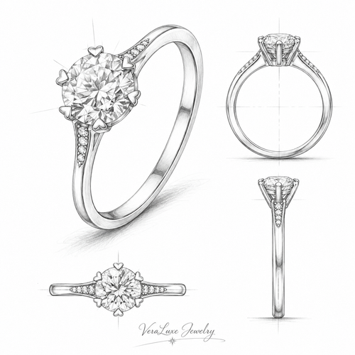 1 CT Moissanite Promise Ring
