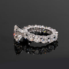 Handmade 5 Carat Round Moissanite Eternity Ring