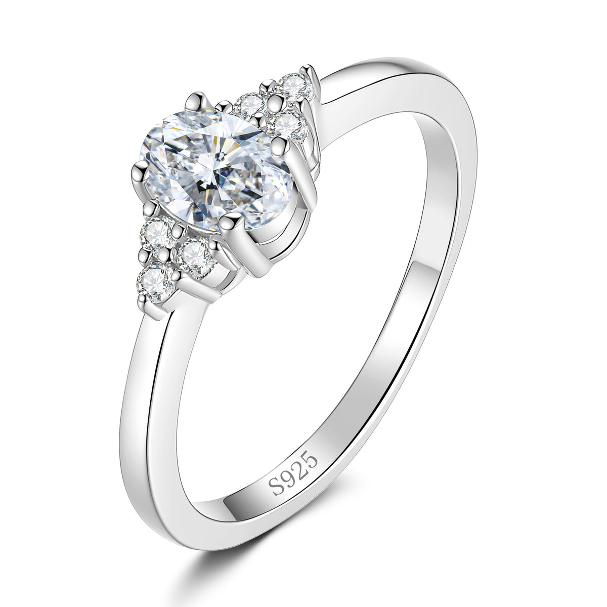 D Color Moissanite Pavé Band Ring in S925 Sterling Silver