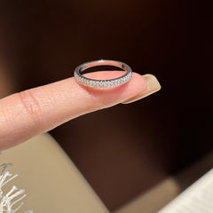 D Color Moissanite Pavé Band Ring in S925 Sterling Silver
