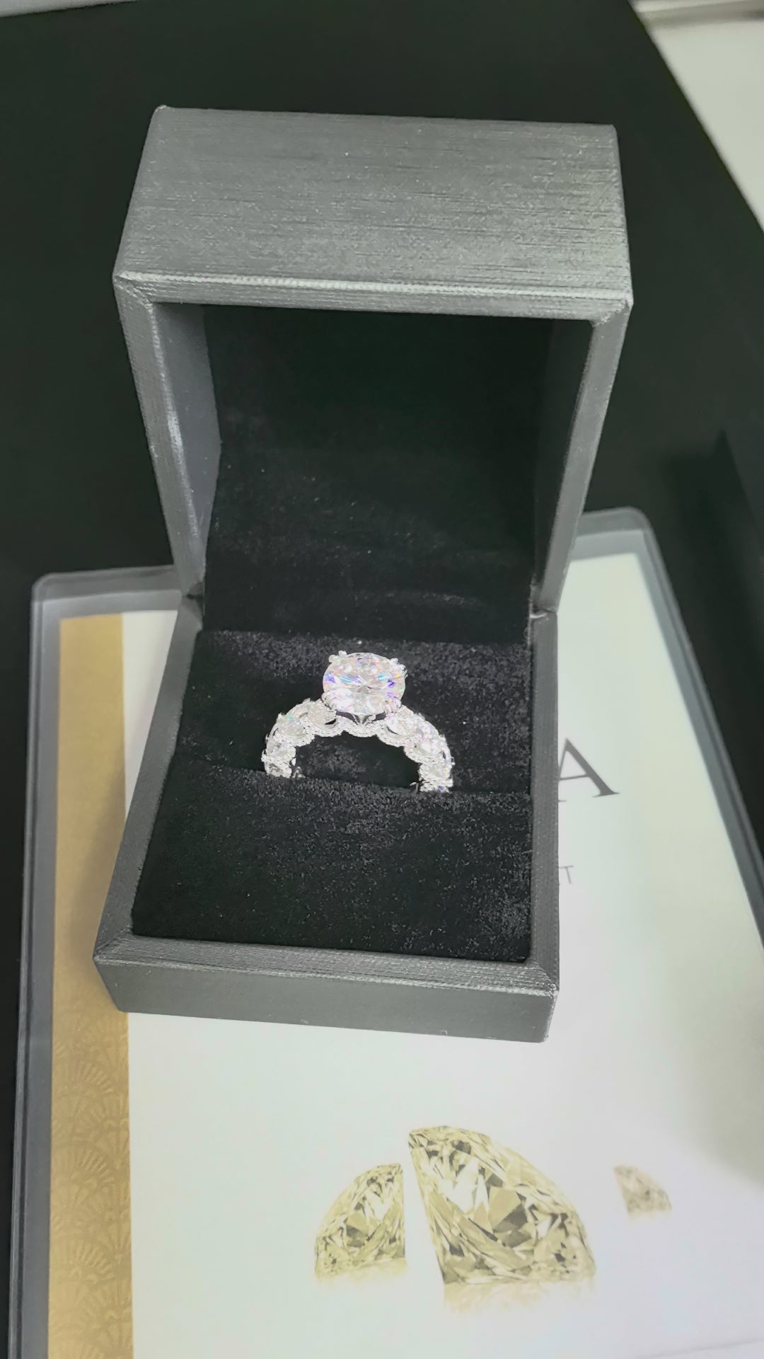 Handmade 5 Carat Round Moissanite Eternity Ring