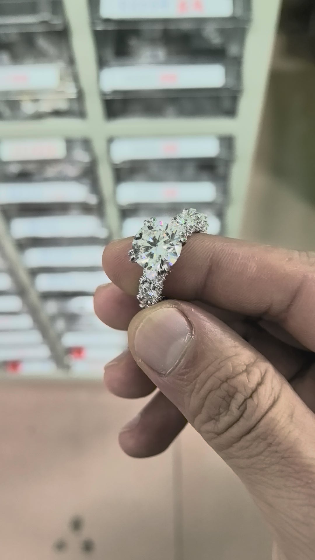 Handmade 5 Carat Round Moissanite Eternity Ring