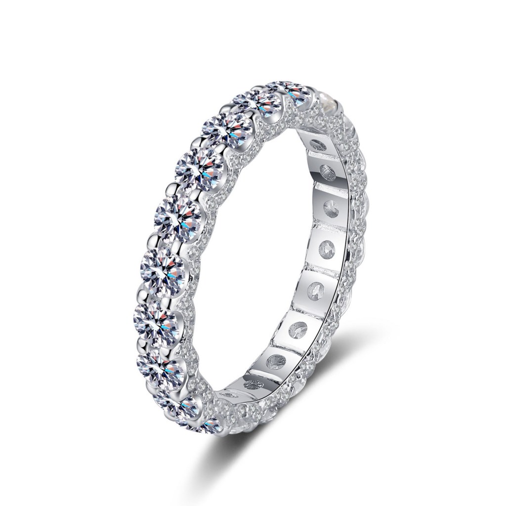 2.1 CT Moissanite Pavé Band Ring