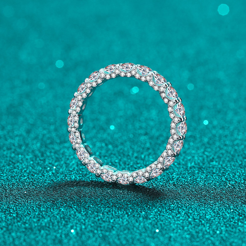 2.1 CT Moissanite Pavé Band Ring
