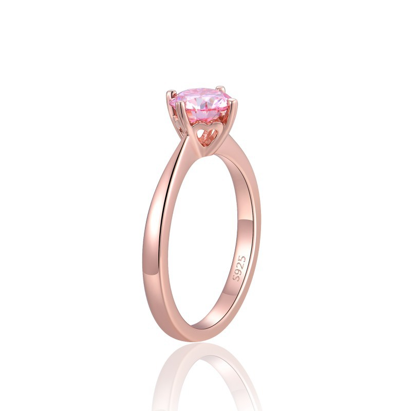 Cherry Blossom Pink Moissanite Ring