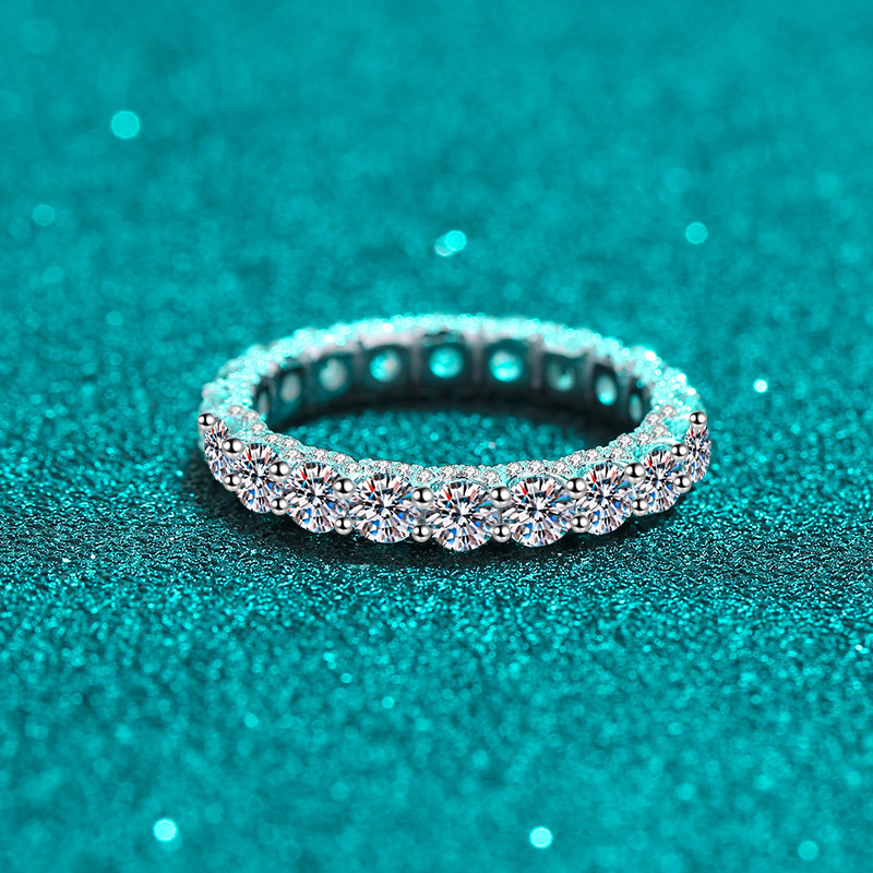 2.1 CT Moissanite Pavé Band Ring
