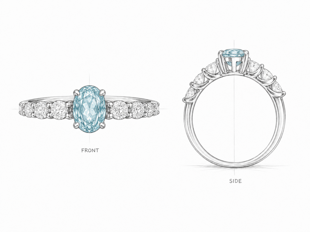 Ocean Blue Lab-Grown Paraiba-Style Ring